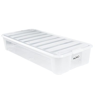 Caja Plástica con Ruedas Gris 60 L