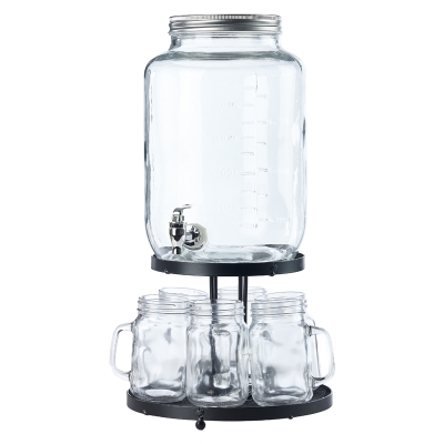 Dispensador de Bebidas con Jarras Vidrio 8 L