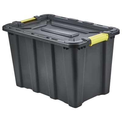 Caja con Clip Plástica Negra 55 L
