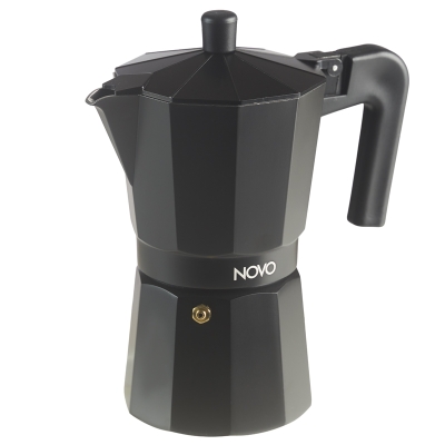 Cafetera Aluminio Negro 12 Tazas