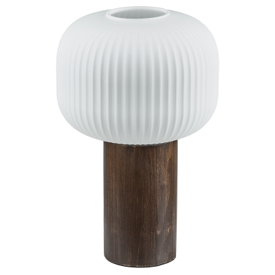 Lámpara de Mesa Emory Madera Vidrio 10x16"