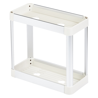 Organizador de Baño 2 Niveles Crema 12x8x11"