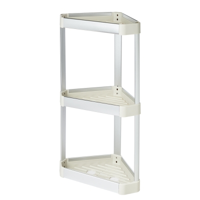 Esquinero de Baño 2 Niveles Gris 12x8x11"