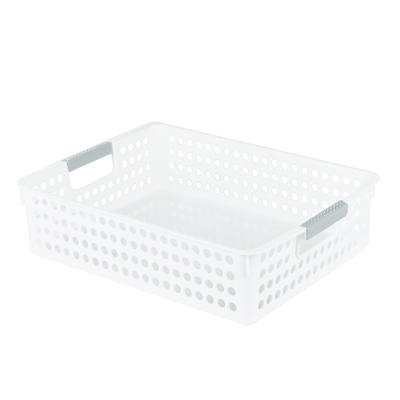 Canasta Plástica Blanca 14x10x3"