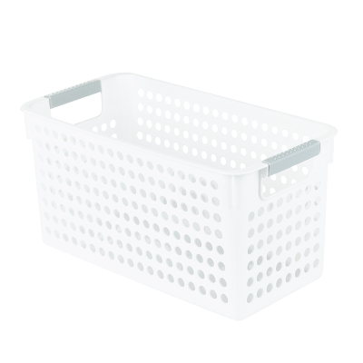 Canasta Plástica Blanca 14x7x6"