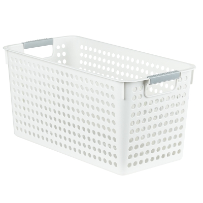Canasta Plástica Blanca 16x8x8"
