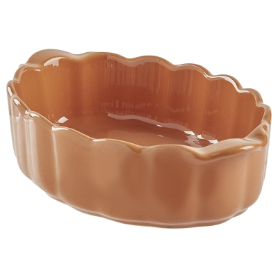 Fuente para Hornear Scallop Terracota 8x5x2"