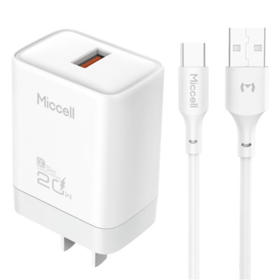 Cargador USB a Tipo C Miccell 20W