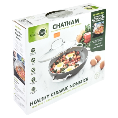 Sartén con Tapa GreenPan Chatham Céramica 11 Pulgadas