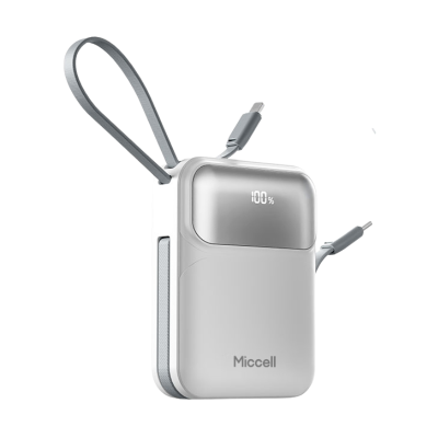 Power Bank de Carga Portátil Miccell 10000mAh 4 Puertos Blanco