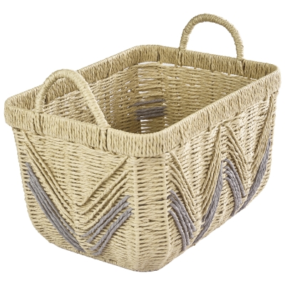 Canasta Liam Fibra Trenzada 16x10x12"