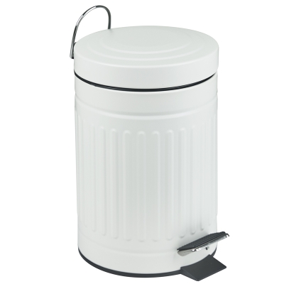 Basurero de Pedal Metal Blanco 3 L