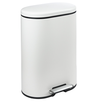 Basurero de Pedal Metal Blanco 50 L