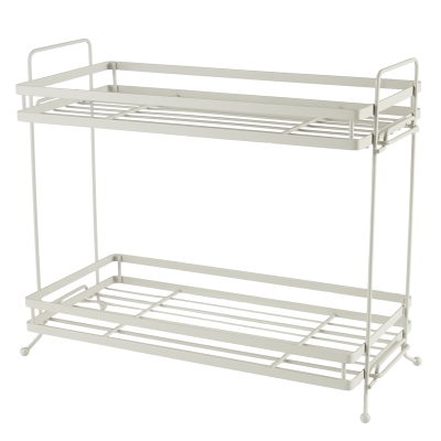 Organizador de Baño 2 Niveles Blanco 16x7x13"