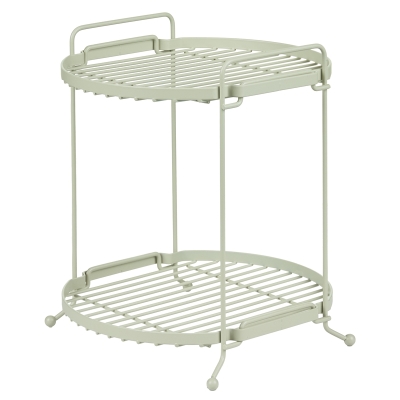 Organizador Ovalado Metal Blanco 2 Niveles