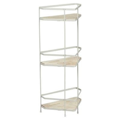 Esquinero de Ducha Blanco 3 Niveles Madera 9x9x23"