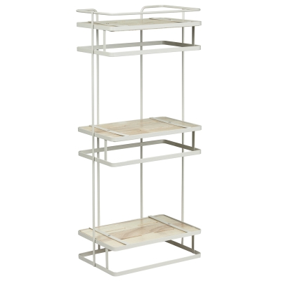 Organizador de Ducha Blanco 3 Niveles Madera 10x7x24"