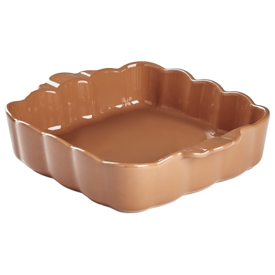 Fuente para Hornear Scallop Terracota 12x10x3"