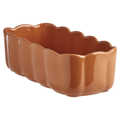 Fuente para Hornear Scallop Terracota 11x5x4"