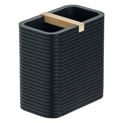 Porta Cepillos Dark Resina Negra
