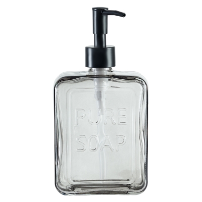 Dispensador de Jabón Vidrio Gris 570 Ml