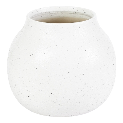Macetero Coastal Cerámica Blanca 8x7"