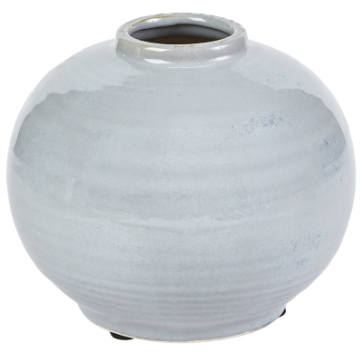 Jarrón Coastal Cerámica Azul 7x6"