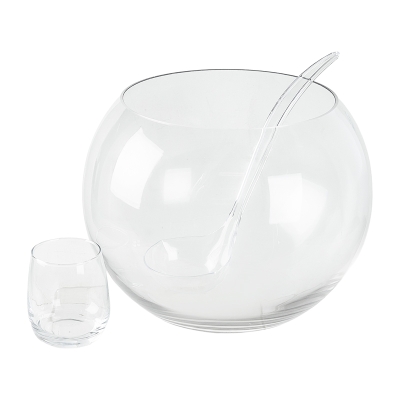 Bowl para Servir Ponche con Vasos 8 Piezas