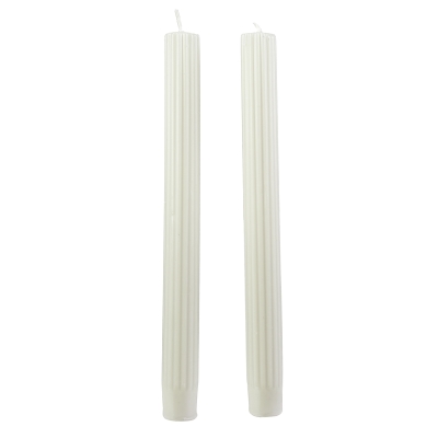 Velas Taper Crema 1x9" 2 Piezas