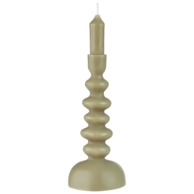 Vela Decorativa Chandelier Taupe 4x9"