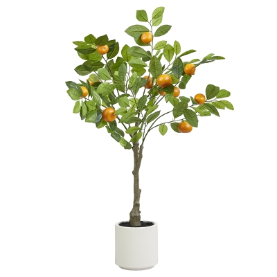 Árbol Mandarinas Macetero Cerámica 35"