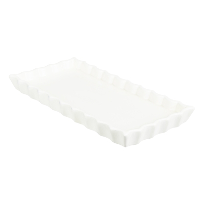 Bandeja Shinny Alye Cerámica Crema 12x6"