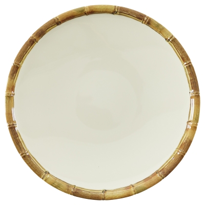 Plato Postre Bambu Blanco 9"
