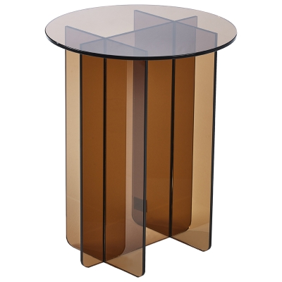 Mesa Lateral Art Du Chic Vidrio Ámbar 16x20"