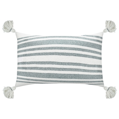 Cojín Coastal Gris Blanco 12x20"
