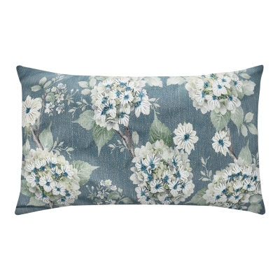 Cojín Coastal Floral Azul 12x20"