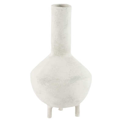 Florero con Patas Aluminio Blanco 16"