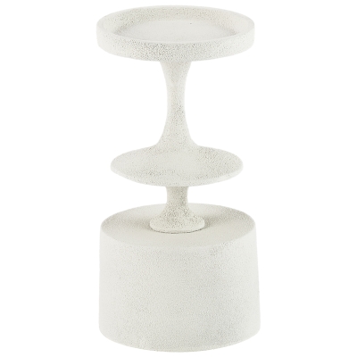 Portavela Aluminio Blanco 10"