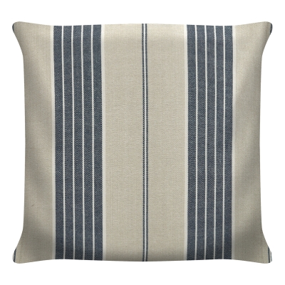 Cojín Coastal Crema Azul 20x20"
