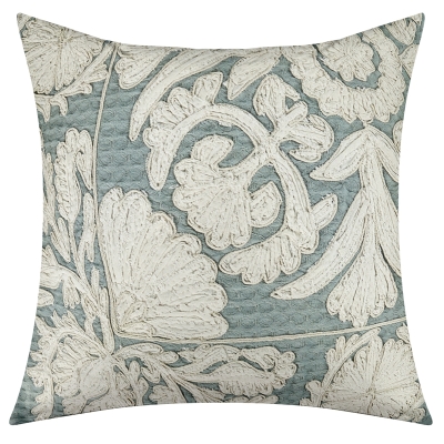 Cojín Coastal Azul Marfil 20x20"