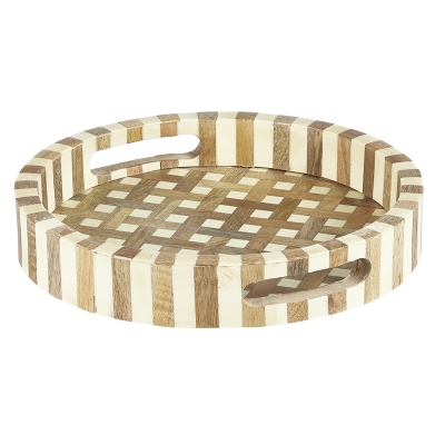 Bandeja Decorativa Hari Madera 12"