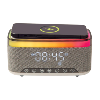 Bocina Bluetooth, Cargador Inalambrico y Reloj Digital 3en1 CHARGEWORX CHA-CX5280WH