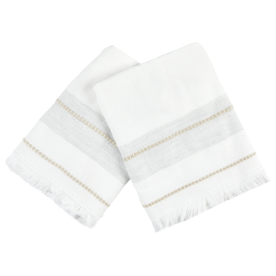 Toalla de Cocina Dover Blanco Gris 2 Piezas
