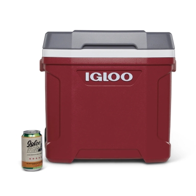 Nevera de Playa Igloo Latitude Con Rueda 30QT  Rojo/Gris