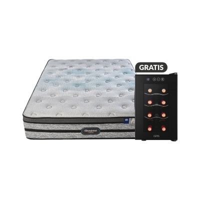 Colchón Queen XL Back Support Simmons Beautyrest + Base + Vinera