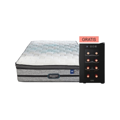 Colchón King Pillow Top Beautyrest Millenium + Vinera 8 Botellas