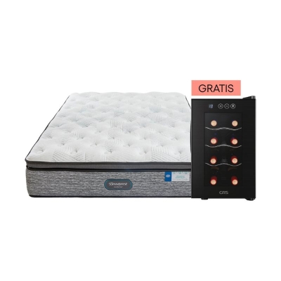 Colchón Queen XL Pillow Top Beautyrest Hospitality + Vinera 8 Botellas