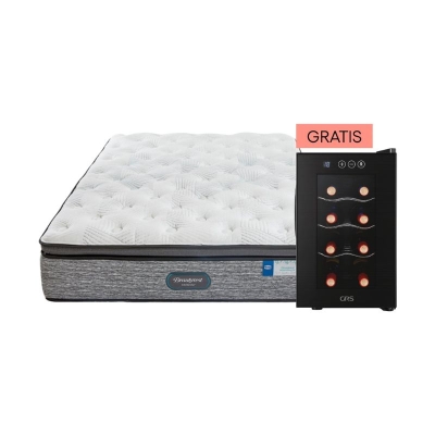 Colchón King Pillow Top Beautyrest Hospitality + Vinera 8 Botellas