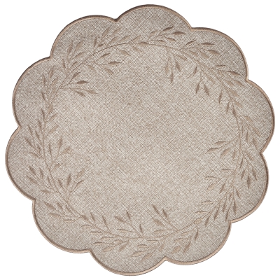 Individual Shanon Poliéster Redondo 15 Pulgadas