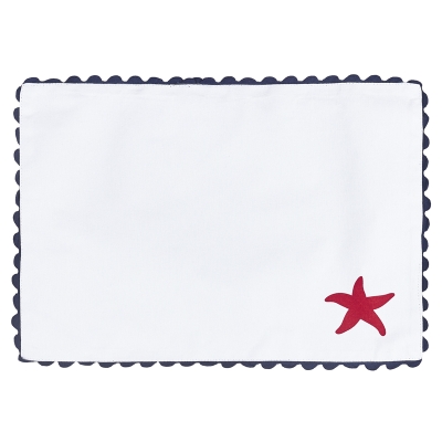 Individual Mar Rectangular de Algodón 12 x 18"